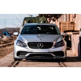 Накладка сплиттер на передний бампер на Mercedes E W212 E63 AMG Sedan рестайл